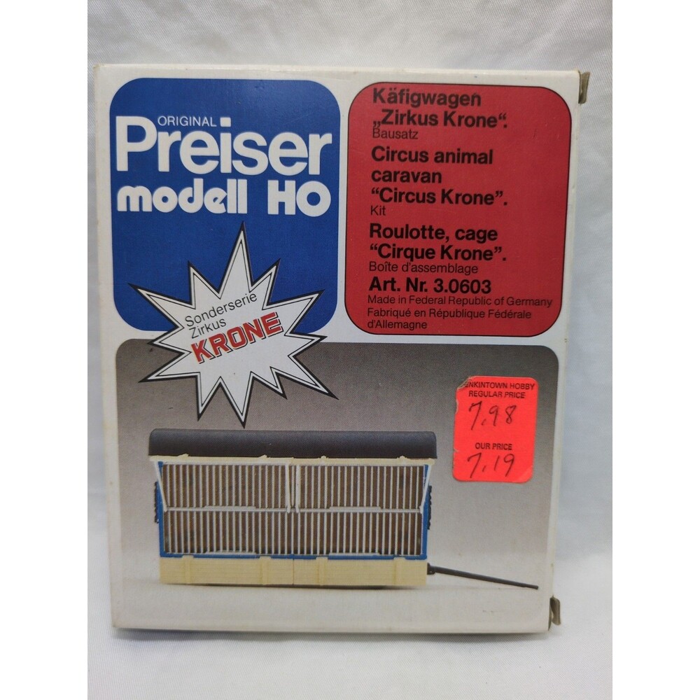 Circus Animal Caravan Preiser Modell Ho Model Kit